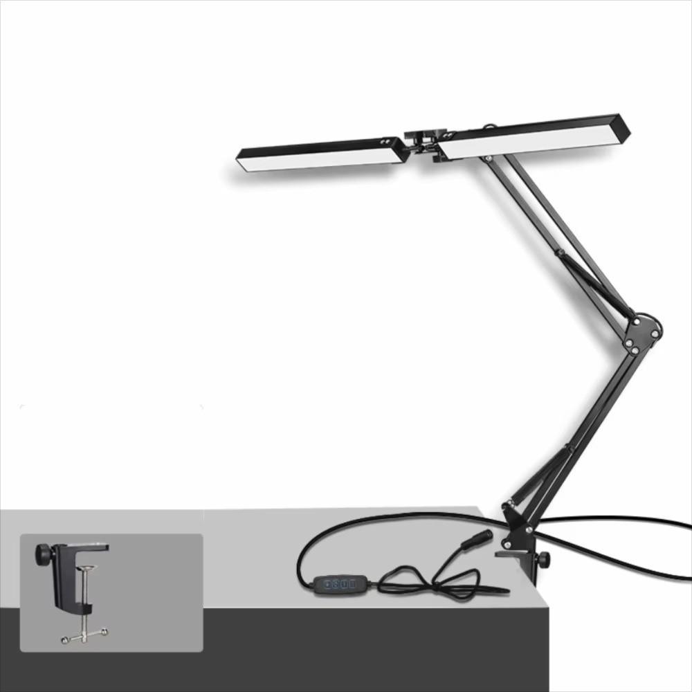 360° Rotation Double Head Desk Lamp 160LED LED Desk Lamp Night Light Swing Arm Lamp Bedroom