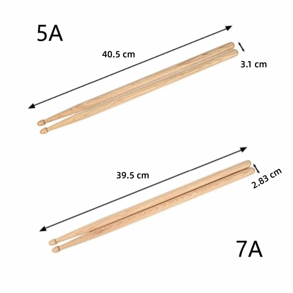 1 Pairs Lightweight Drum Mallets 5A/7A Drum Sticks Elegant Maple Drumsticks All Ages