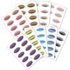 Pack of 9 Waterproof Temporary Eyeshadow Stickers Sweat Resistant Quick Application Party Makeup 9 Colors Multicolor
