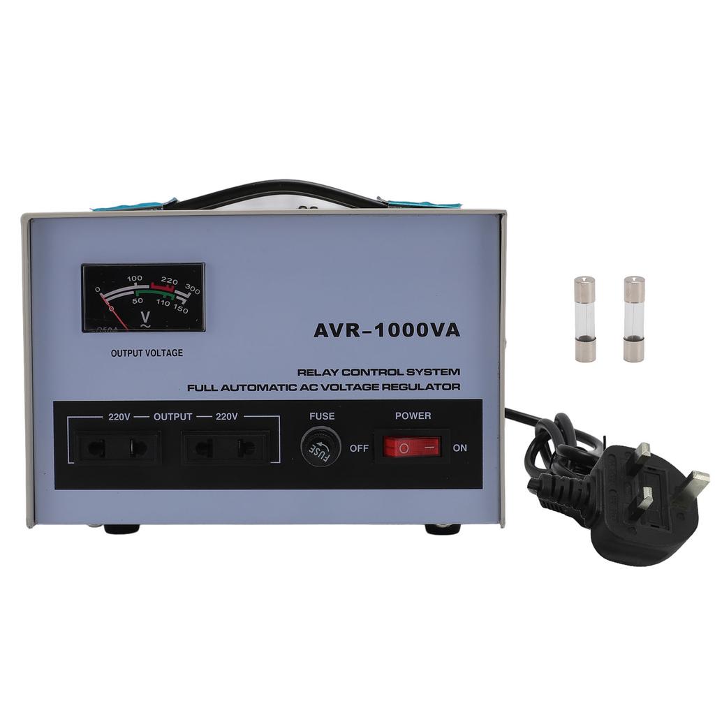 AC Voltage Regulator 1000W 160?250V Input 220V Output 3 Sockets Automatic Voltage Stabiliz