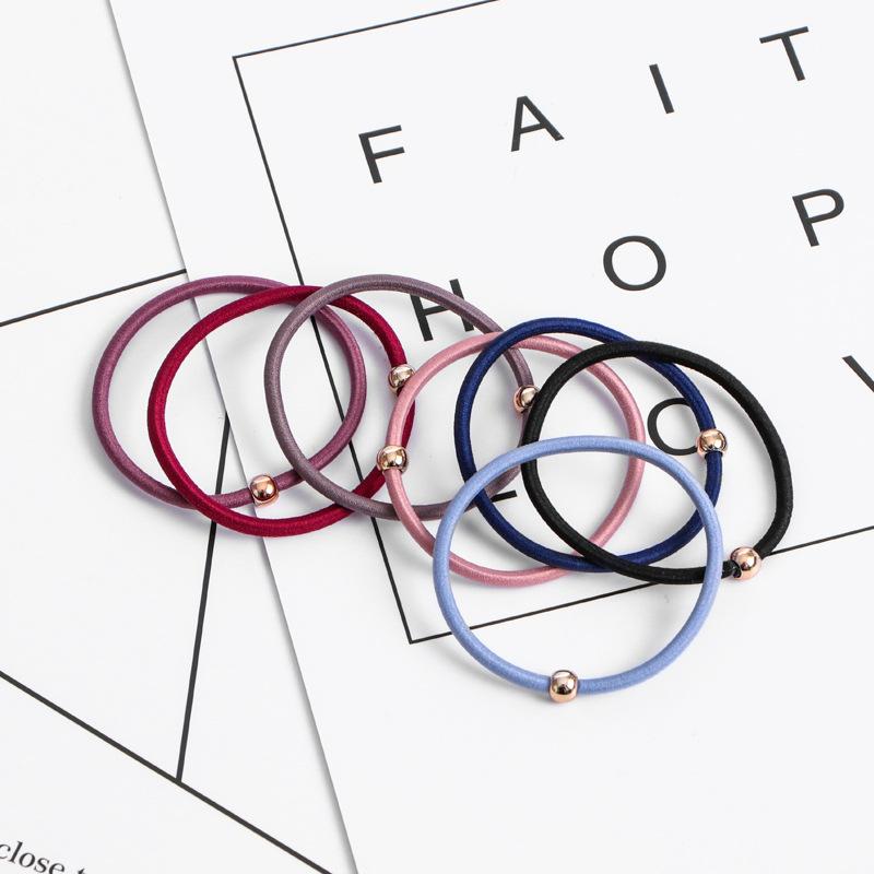 10PCS Girls Elastic Hair Rubber Bands Headbands Metallic Women Ponytail Hairpin Hair Accessories Headband