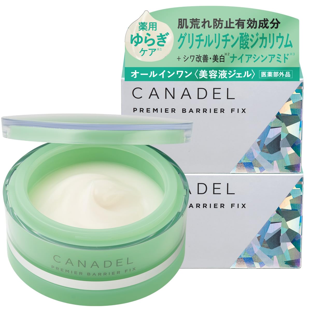 [Quasi-drug, for sensitive and fluctuating skin care] CANADEL Premier Barrier Fix All-in-One 58g x 2-pack. All-in-one gel, serum, wrinkle improvement,
