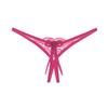 G-String Crotchless Sexy Women Low Underwear Bow Lace  Elastic