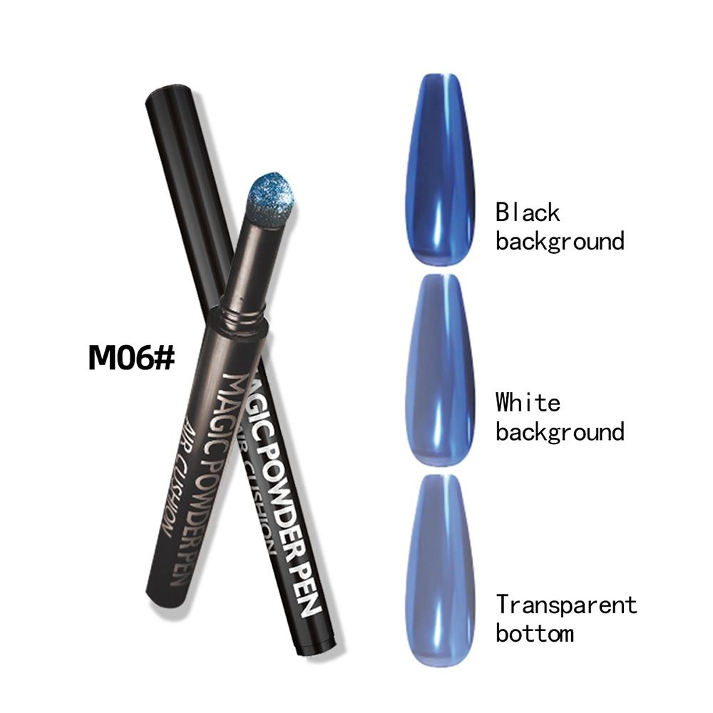 

14 цветов, ручка для дизайна ногтей на воздушной подушке, зеркало с эффектом Авроры, лазерная золотая и серебряная ручка, пудра Авроры, дизайн «сделай сам», украшение для маникюра