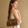 Temperament Korean Style Large-Capacity Bag Solid Color Handbag Retro Bag Minority Design French Style Zip Design Bag Outdoor