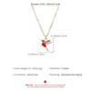 Dainty Hummingbird Pendant Necklace Colorful Stone Accent Bird Charm Necklace for Women