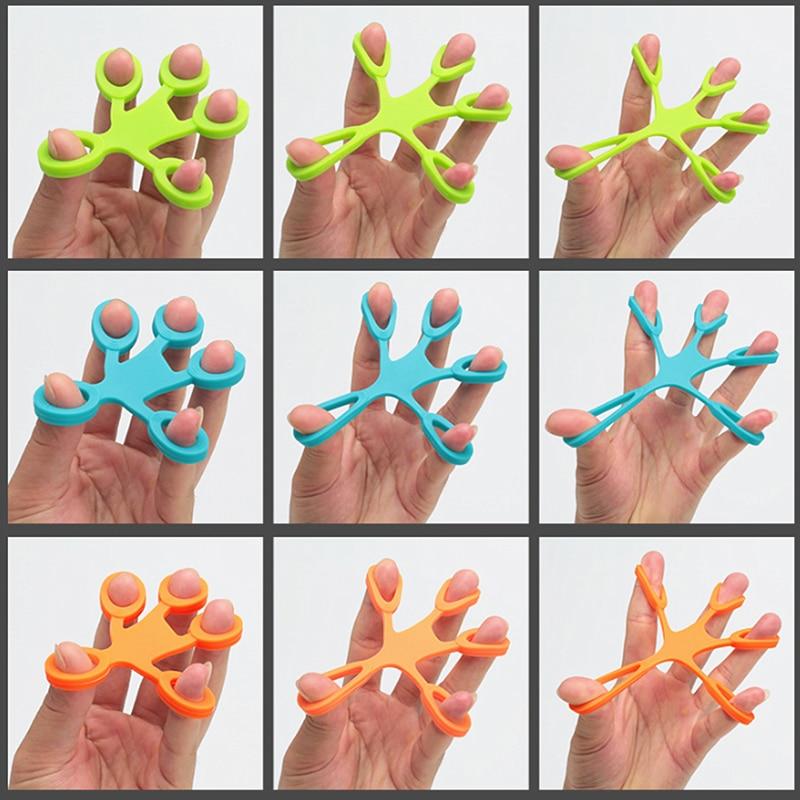 Fascia di resistenza antistress Barella fitness Dito 3 livelli Giocattolo sensoriale per autismo ADHD Anello ginnico in silicone con impugnatura