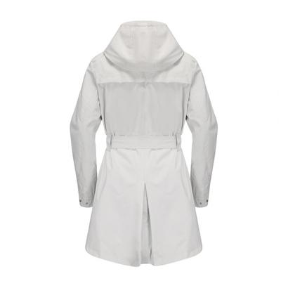 Long-sleeved Jacket Stylish Women's Lace-up Trench Coat with Hooded Design Tight Waist Drawstring Fashionable Outerwear for Fall