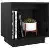 Table de chevet - Maison Exclusive - Bois de pin massif - Noir - Lot de 2 (40x30x40 cm)