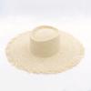 New summer fashion sunscreen sun hat, rough edge flat top big brim straw hat, beach travel sunscreen straw hat