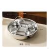 5Compartment Steaming Plate Smooth Shiny Finish Stainless Steel Flavor Separation