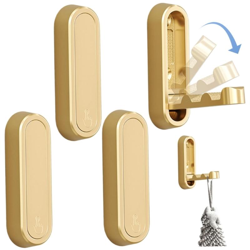 Foldable Wall Hook for Clothes and Accessories Invisible Folding Hook for Bedrooms and Offices Bathroom Towel Hanger