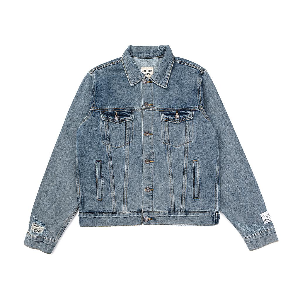 High quality gallery dept gallery letter print high street denim jacket for men and women