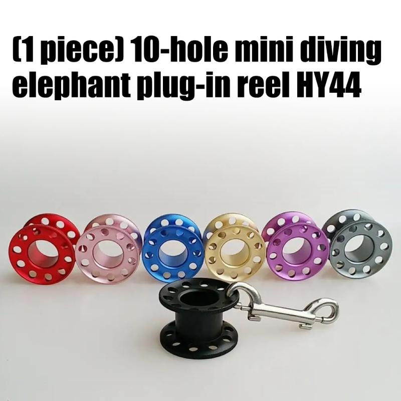 Light Weight Aluminum Alloy Miniature Corrosions Resistant 10 Hole Diving Reel for Diving and Underwater Photography