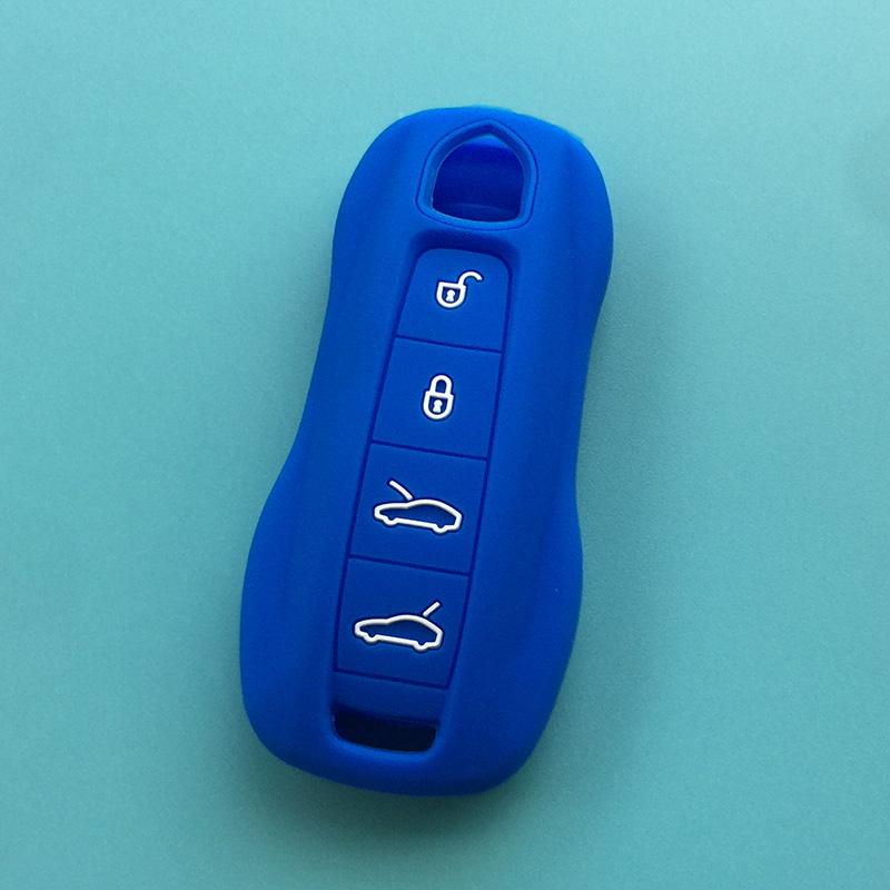 4button silicone car key cover case for Porsche Panamera Macan Cayman 911 981 Boxster 981 Cayenne 92A Carrera 911 991 918 key
