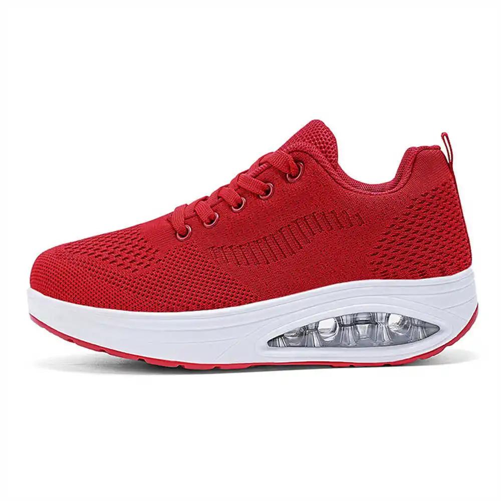 Size 36 36-37 Woman White Shoes With Heels Oxford Sneakers Autumn High Heels Silver Sport Famous Branded Choes Sport Idea
