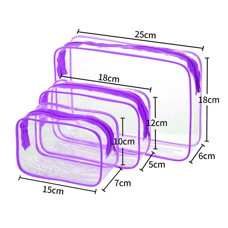 Large Capacity Transparent PVC Makeup & Toiletry Bag for Convenient Travel