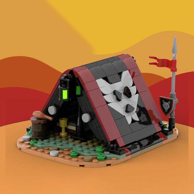 MOC Bausteine Burg Hühnerstall Burg Boot Zelt Stall Modell Dekoration Mittelalterliche Szene Spielzeug Bausteine Sammlung