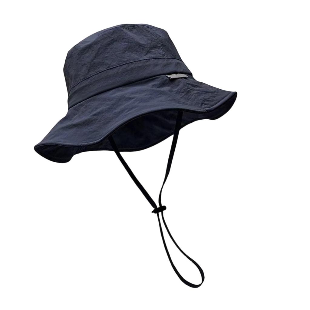 Cappello da Pesca Pieghevole Leggero Antivento con Laccio Sottogola Protezione Spiaggia Giardinaggio