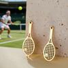 5pcs Tennis Racket Charms Tennis Ball Stainless Steel Pendants for Necklace Bracelets Connector Charm Jewelry Making Sport Lover