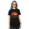 Disney Womens/Ladies The Lion King Movie Sunset Logo Cotton Boyfriend T-Shirt