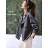 Women's Lyocell Linen Blend Trench Style Commuter Jacket