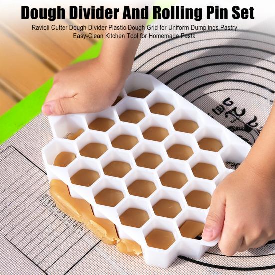 Ravioli Cutter Dough Divider Plastic Dough Grid for Uniform Dumplings Pastry Easy-Clean Kitchen Tool for Homemade Pasta