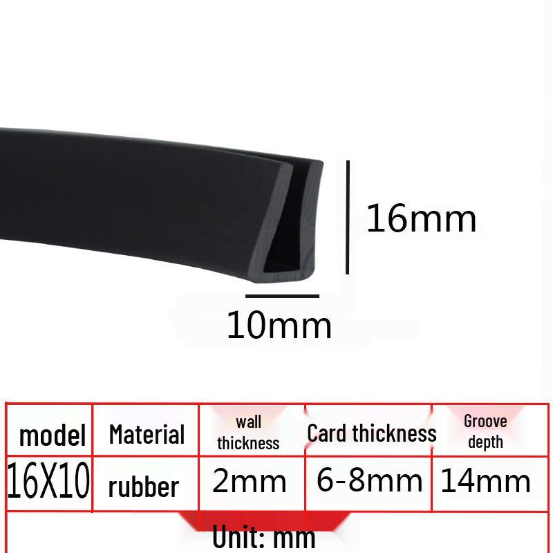 U-Shaped Rubber Anti-Collision Edge Strip for Glass Sealing