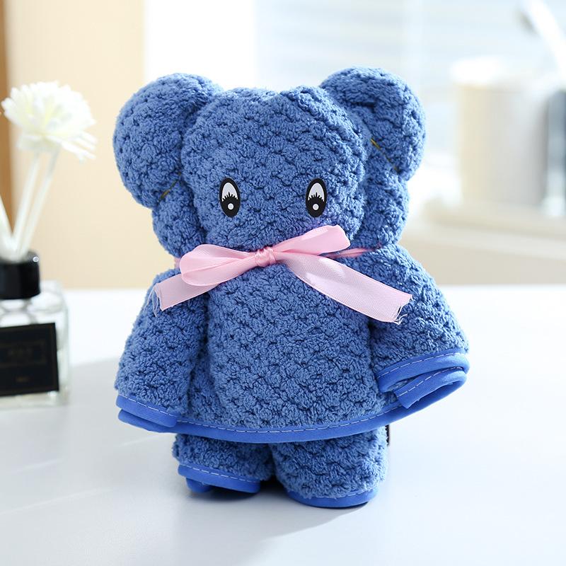 Bear Coral Fleece Gift Box Towel Souvenir Wedding Birthday Special Absorbent Thickened Hemming Children's Towels Cute
