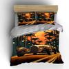 Vintage car, palm trees. Bedding sets Duvet cover sets Duvet covers Pillowcases(1 * Duvet Cover 2 * Pillowcases without duvet insert)
