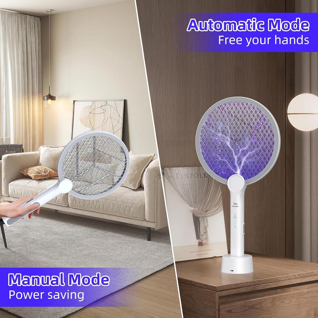 2-in-1 electric mosquito swatter, USB charging mosquito killer, efficient electric mosquito swatter for gardens and courtyards