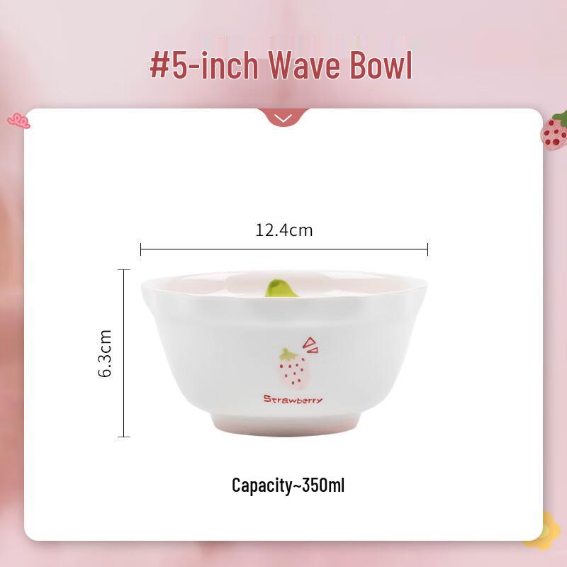 Strawberry Pattern Ceramic Tableware