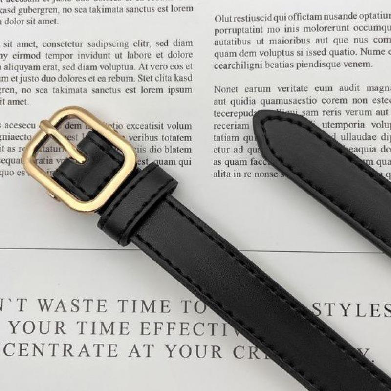 

Trendy Womens Narrow Waist Belt Featuring Alloy Pin Buckle Ideal For Denim And Everyday Wear Black103cm