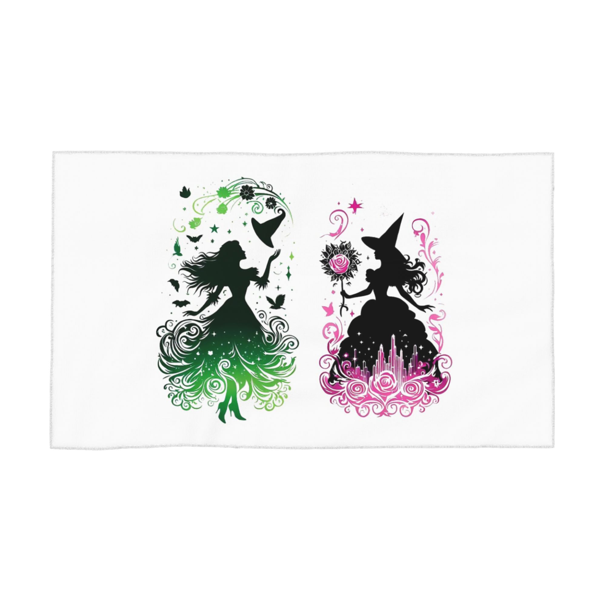

Elphaba and Glinda Wicked the Musical Soft Face Towel Quick Dry Pool Bath Cotton Towels Absorbent W40*H60(CM)