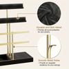 1Pc Of Light Luxury Style Jewelry Storage Rack. Black And Gold Color Scheme, White And Gold Color Scheme. Multi-Layer Design. For Organized Displa
