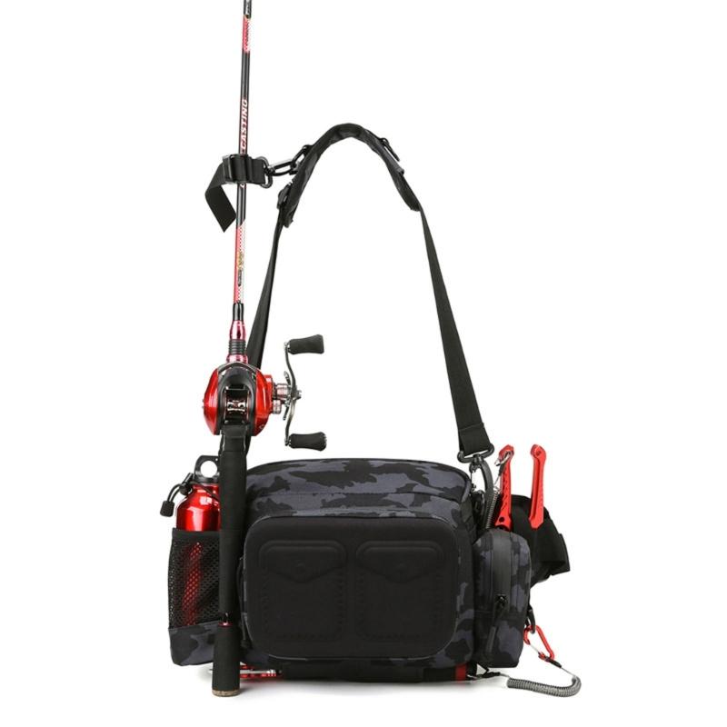 MultiPockets Fishing Gear Carrying Bags Heavy Duty Fishing Tackle Bags Outdoor Portable Oxfords Cloth Shoulder Bags