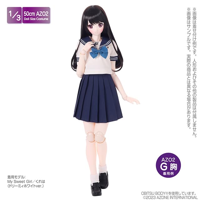 Scale AZO2 Kazuharu Kina School Uniform Collection Fold White 1/3 "Three Socks" (for Dolls)