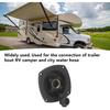 RV Wall Mount Water Inlet Pressure Regulated City Water Entry with Quick Connector ABS Pressure Regulated Entry for Trailer Boat (Black)