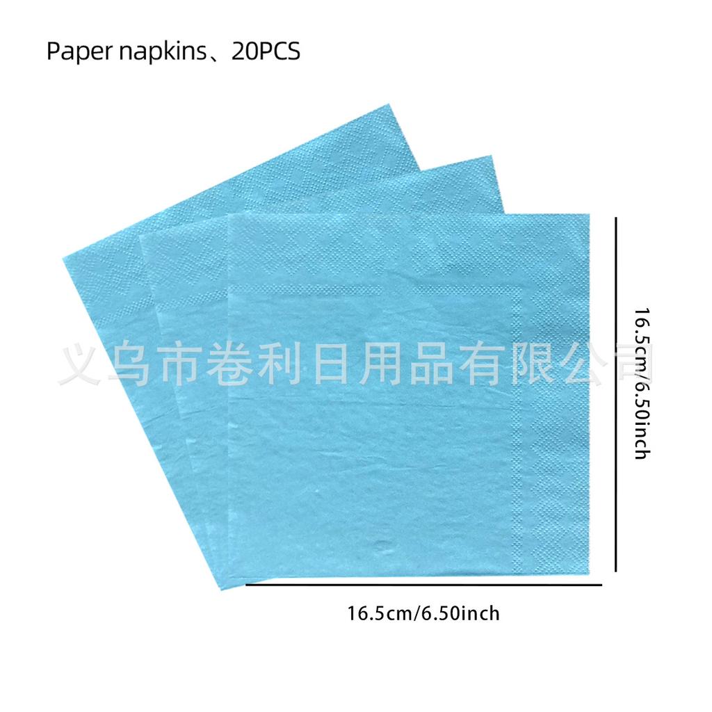 Custom Printing Solid Color Bronzing Logo Tissue Handkerchief Paper All Kinds Of Festivals Birthday Party Exhibition Napkin Decoration