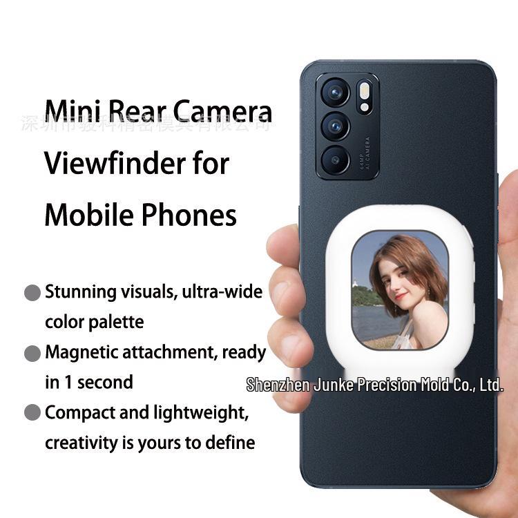 Wireless Screen Mirroring & Selfie Camera for Android/Apple: Rear Magnetic Device for Live Streaming