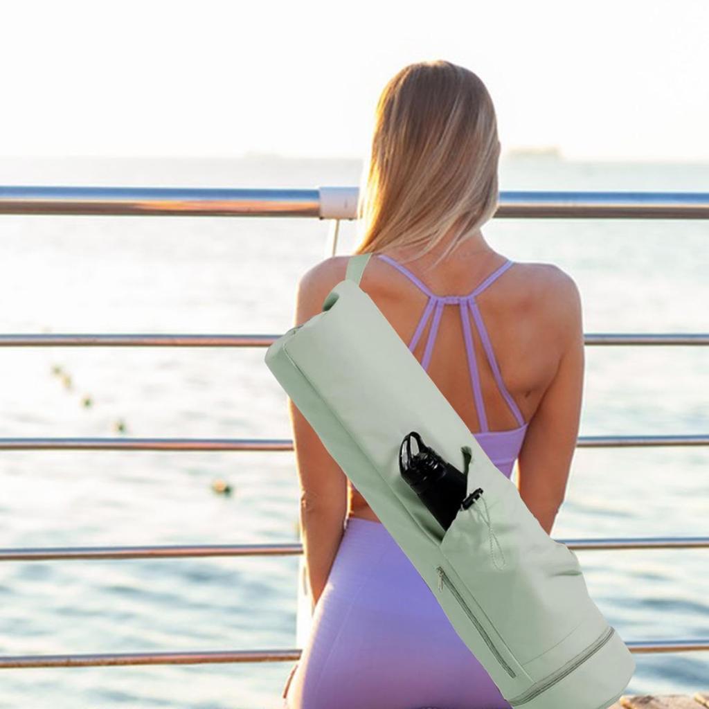 Yoga Mat Yoga Mat Case with Adjustable Yoga Mat Yoga Works Mat Gym Bag with Zipper and Perfect for Yoga Mat Easy To Green LOL-FUN Bag, Strap, Storage,
