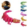 Kreative Geschenke für Freunde 3D-gedrucktes Krokodil Fidget Toy, Gelenkige Figur, Realistisches Flexibles Langlebiges Plastik-Reptil Sensorisches Schreibtischornament