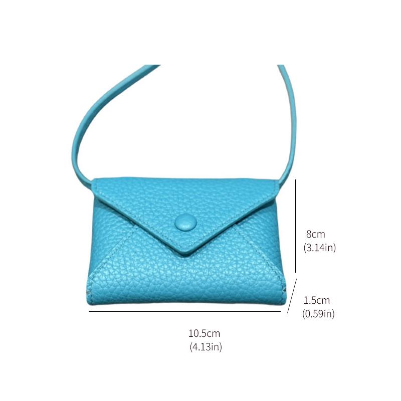 Genuine Leather Mini Crossbody Bag for Women Envelope Style Phone Purse
