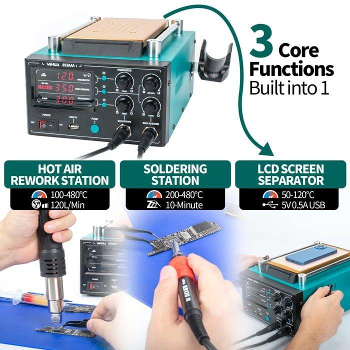Lötkolben - YIHUA - 853AAA-I - Lötstation - Temperatur einstellbar - 12 Monate Garantie
