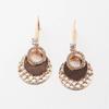 Purple Gold Ear Buckle Fashion Trend Diamond-Plated Rose Gold Sequined Mesh Colored Gold Earrings
