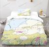 Microfibre Bedding Sets, 3DCartoonAnimal Motif, Children's Bed Linen with Zip Room Decor Duvet Cover for Teenagers Adult741