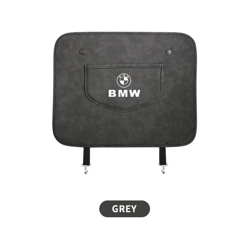 PU Leather Car Anti-Kick Mats Auto Seat Back Protector Cover For BMW 5 6 7 X3 X4 X5 X6 F Series F01 F02 F10 F12 F15 F16 F25 F26