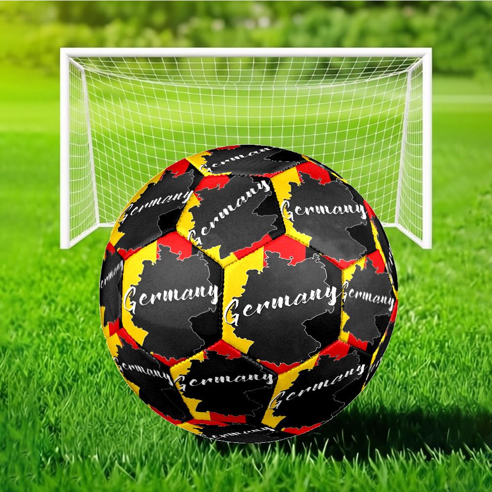 Germany Flag And Map Size 5 Soccer Ball, Suitable for Training and Matches, High-Elasticity, Wear-Resistant Material Gift for Fan