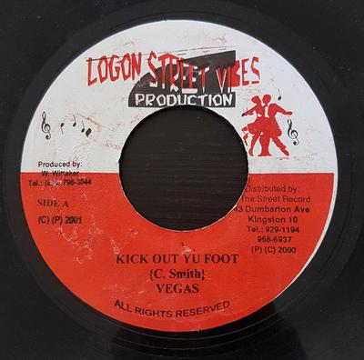 7inch Record MR. VEGAS - Kick Out Yu Foot NONE Logon Street Vi 2001 Jamaica Reggae, Ska & Dub Used