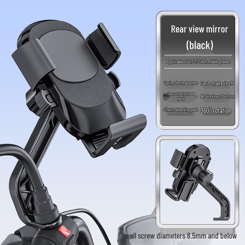 Bicycle and Motorcycle Phone Holder for Navigation and Delivery Riders - Compatible with Cars, Electric Scooters, and Vehicles
